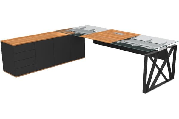 Gordion Ofis Takımı (Etajerli Masa) Etajerli Masa Sol Ölçü 280cm