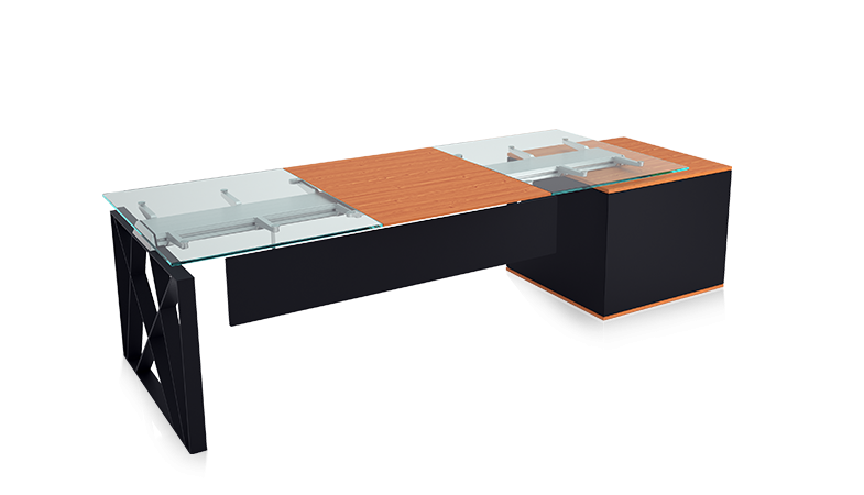 Gordion Yönetici Takımı (Kesonlu Masa) Gordion Kesonlu Masa Sağ 320cm