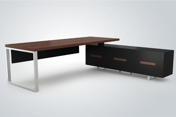 Pi Ofis Takımı (Etajerli Masa) Pi Masa Sağ 220cm