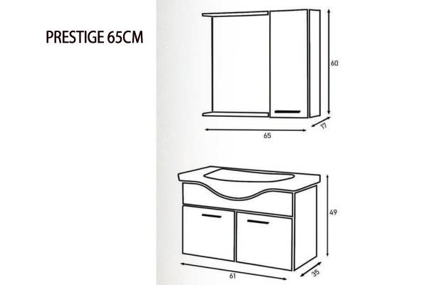 Prestige Banyo Grubu 65cm
