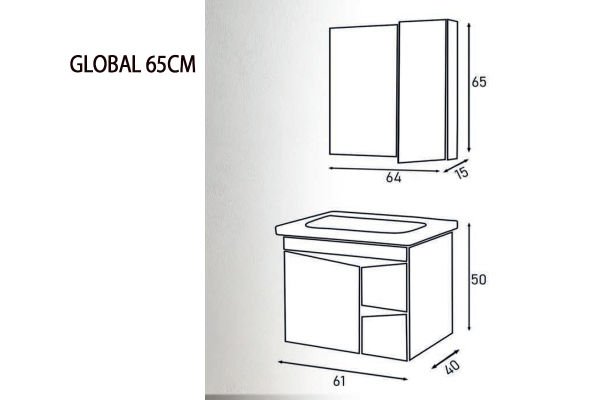 Global Banyo Grubu 65cm