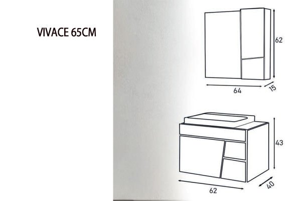 Vivace Banyo Grubu 65cm
