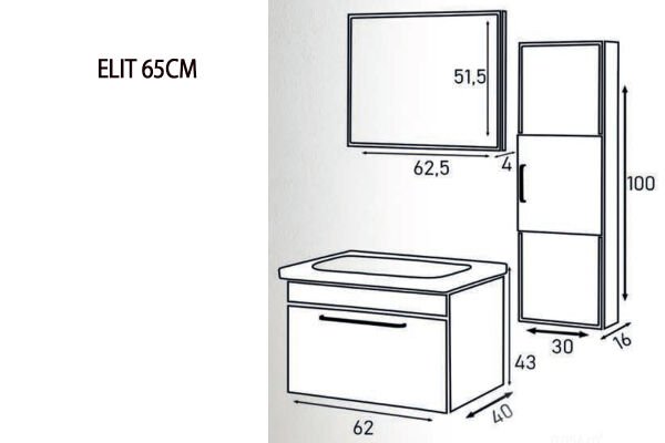 Elit Banyo Grubu 65cm