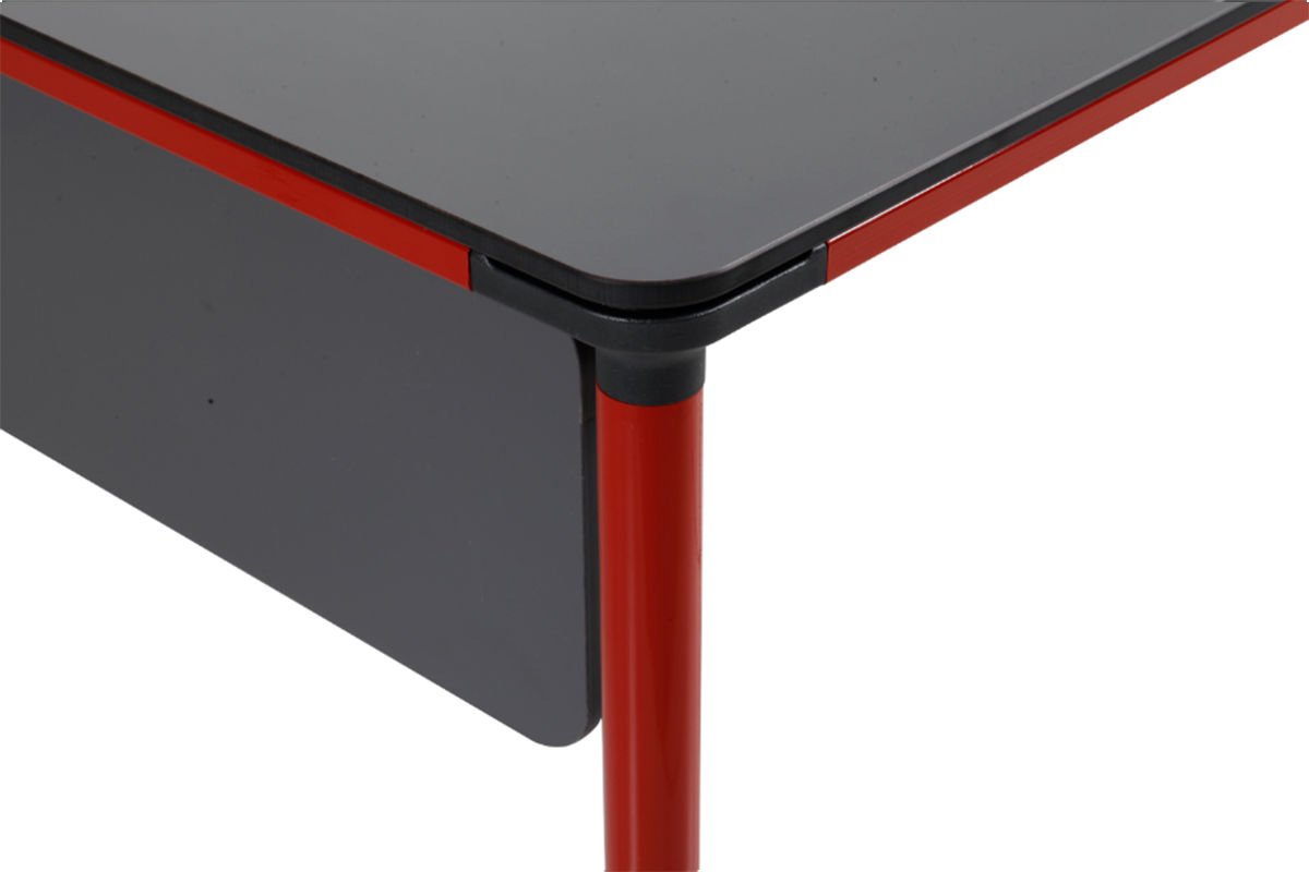 Orbit Masa Orbit Kırmızı Ayak Gri Üst - Orbit 140cm
