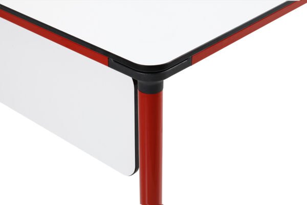 Orbit Masa Orbit Kırmızı Ayak Beyaz Üst - Orbit 160cm