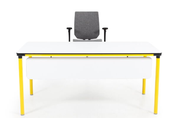 Orbit Masa Orbit Sarı Ayak, Beyaz Üst - Orbit 160cm