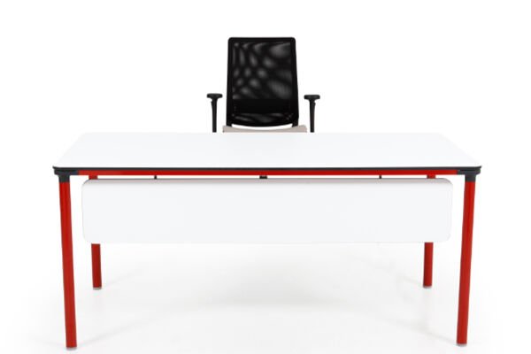 Orbit Masa Orbit Kırmızı Ayak Beyaz Üst - Orbit 180cm