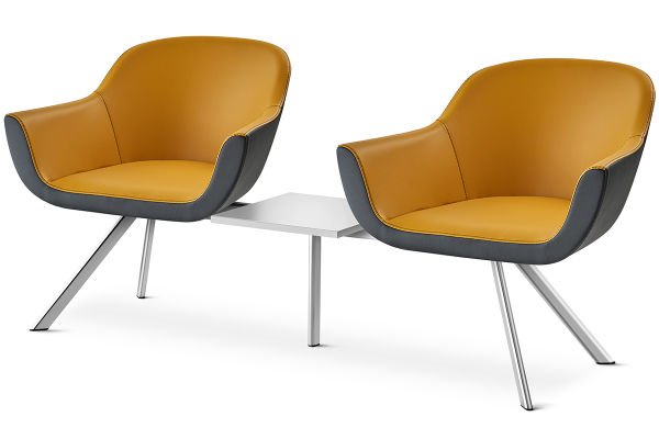 RS 6005 İkili Bekleme Koltuğu Krom Ayak