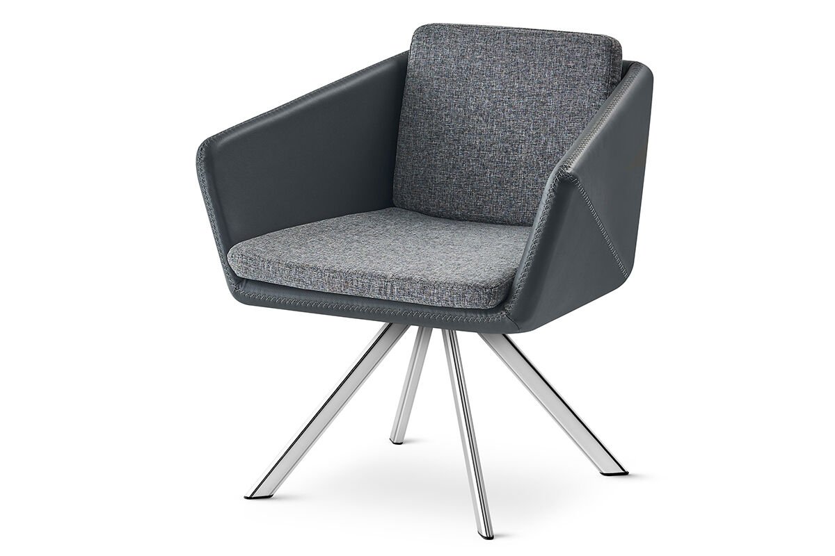 RS 5093 Tek'li Bekleme Koltuğu Krom Ayak