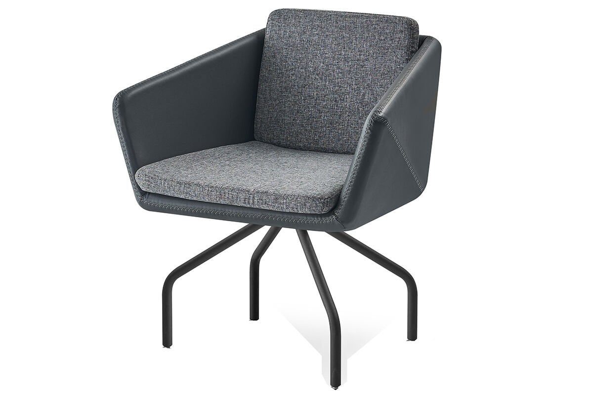 RS 5092 Tek'li Bekleme Koltuğu Siyah Ayak