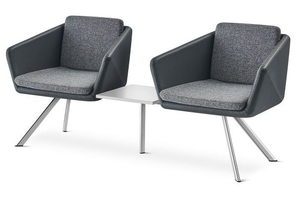 RS 5095 İkili, Sehpalı Bekleme Koltuğu Krom Ayak