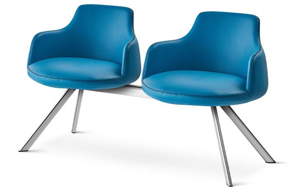 RS 5074 İkili Bekleme Koltuğu Krom Ayak