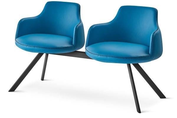 RS 5074 İkili Bekleme Koltuğu Siyah Ayak