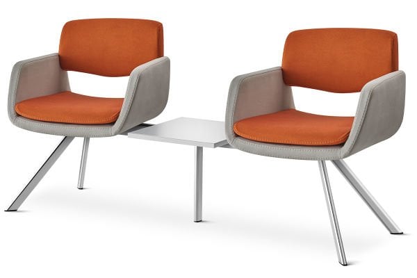 RS 5055 İkili, Sehpalı Bekleme Koltuğu Krom Ayak