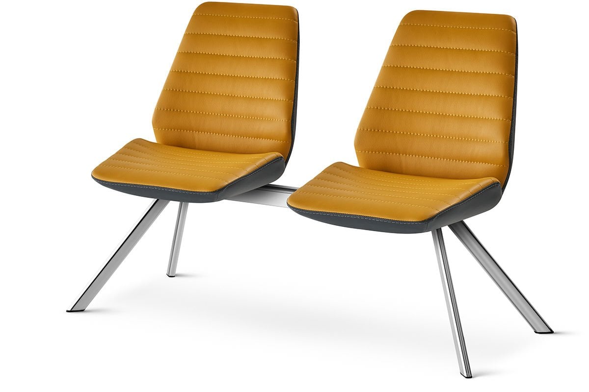 RS 5024 İkili Bekleme Koltuğu Krom Ayak