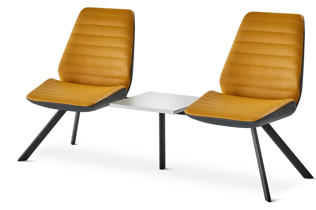 RS 5025 İkili, Sehpalı Bekleme Koltuğu Siyah Ayak