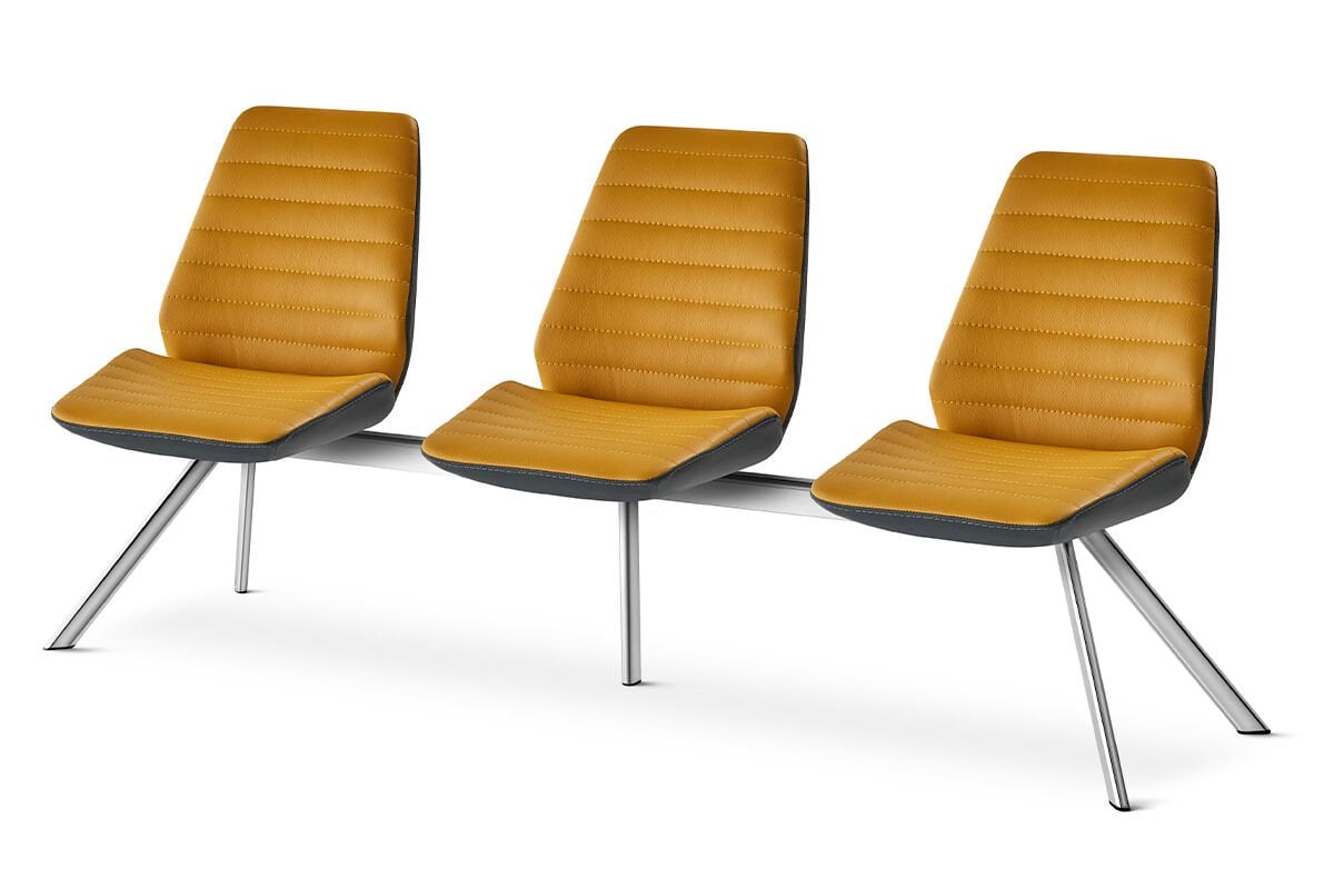 RS 5026 Üçlü Bekleme Koltuğu Krom Ayak