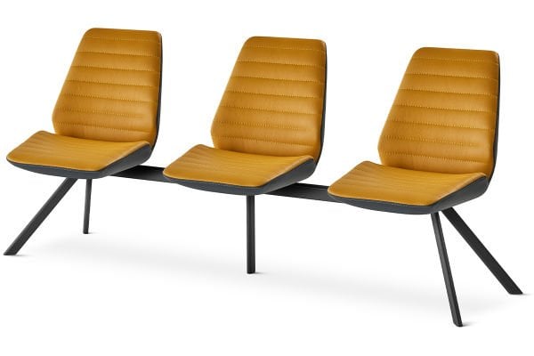 RS 5026 Üçlü Bekleme Koltuğu Siyah Ayak