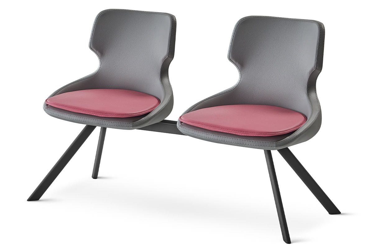 RS 5014 İkili Bekleme Koltuğu Siyah Ayak