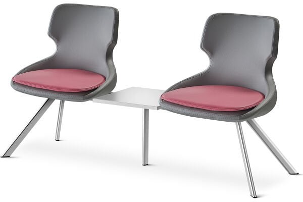 RS 5015 İkili, Sehpalı Bekleme Koltuğu Krom Ayak