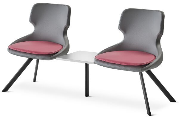 RS 5015 İkili, Sehpalı Bekleme Koltuğu Siyah Ayak