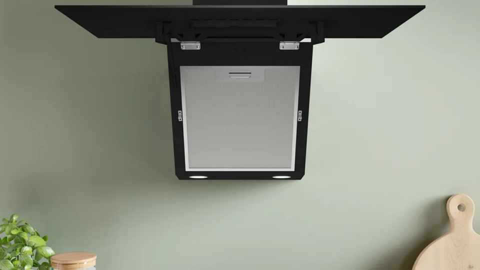 Bosch Serie 2 Duvar Tipi Davlumbaz 60 cm Siyah Cam, Siyah - DWK64PJ60T