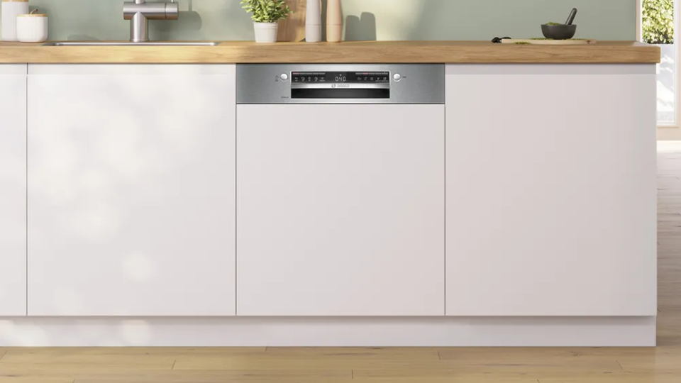 Bosch Serie 4 Yarı Ankastre Bulaşık Makinesi 60 cm Paslanmaz Çelik - SMI4IKS50T