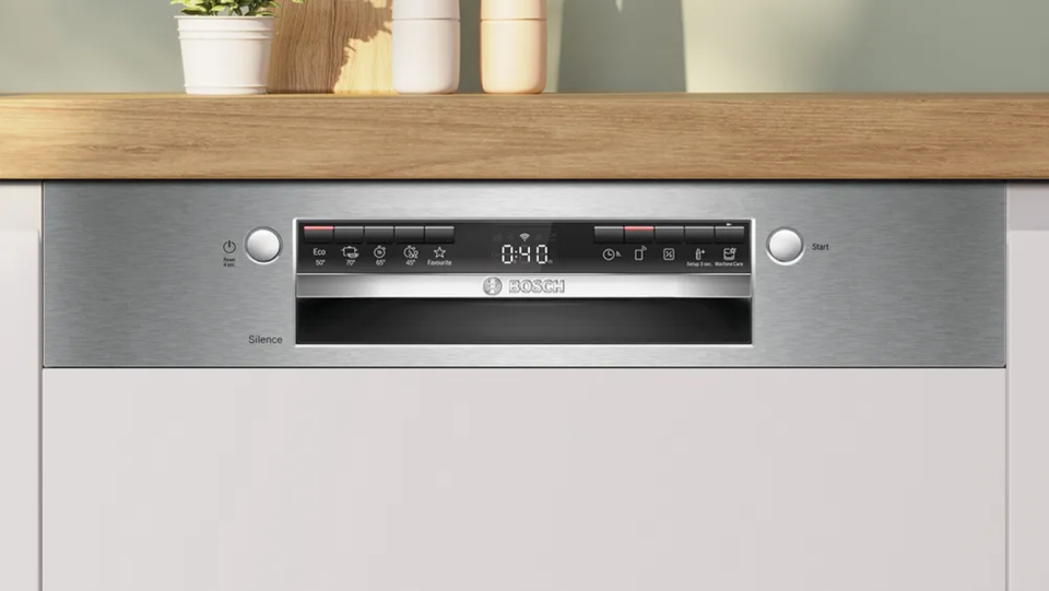Bosch Serie 4 Yarı Ankastre Bulaşık Makinesi 60 cm Paslanmaz Çelik - SMI4IKS50T
