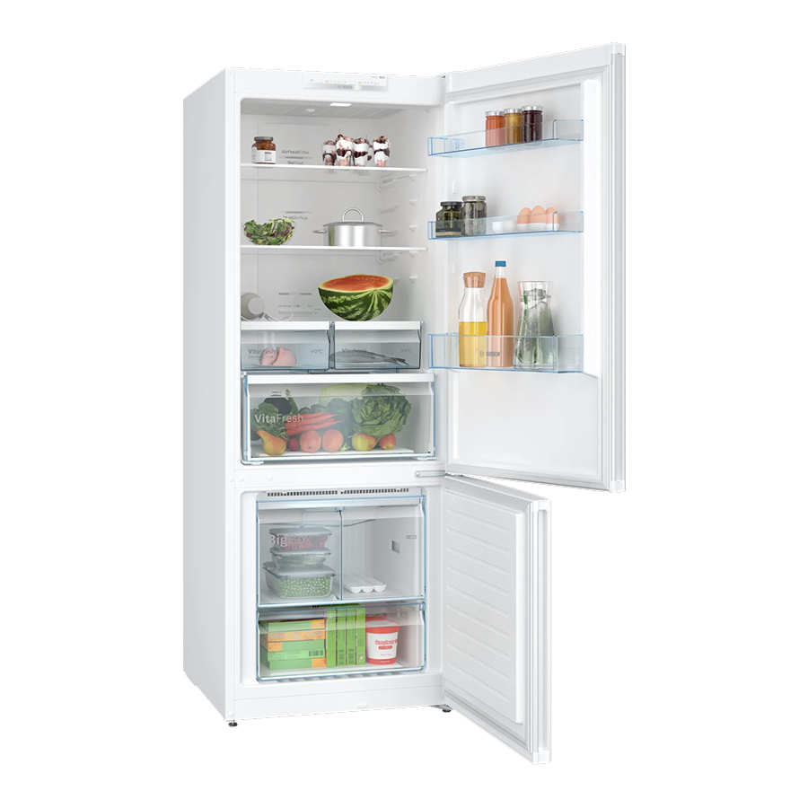 Bosch Serie 4 Alttan Donduruculu Buzdolabı 186 x 70 cm Beyaz, Total No Frost - KGN55VWE0N