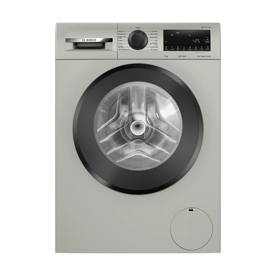 Bosch Serie 4 Çamaşır Makinesi 9 kg 1200 Devir Gümüş - WGA242ZXTR