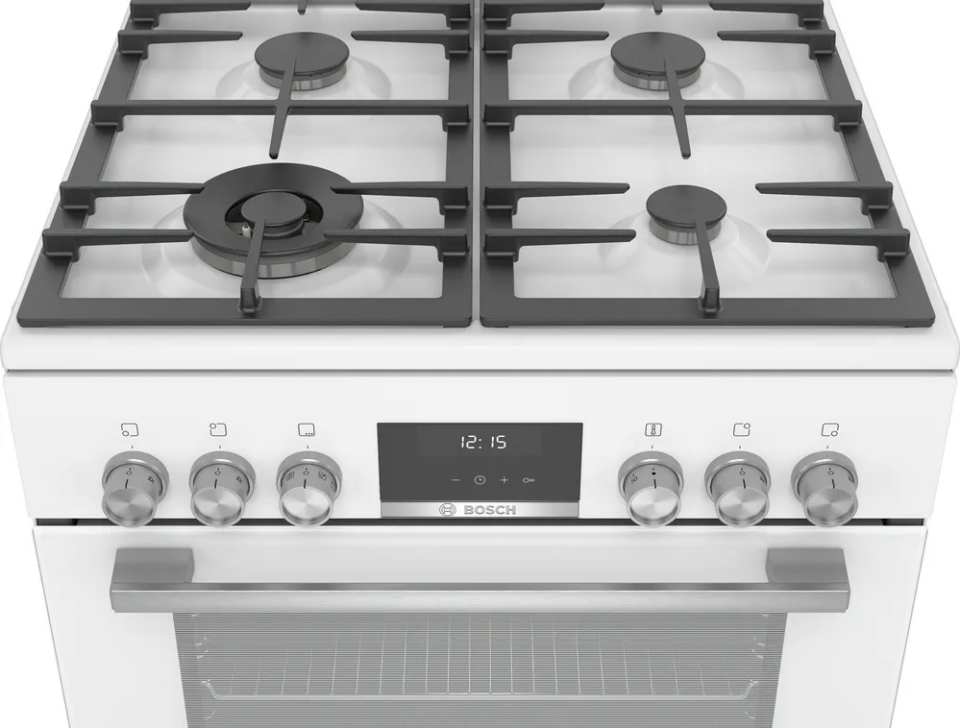 Bosch Series 6 Çift Yakıtlı Ocaklı Fırın Beyaz - HXS59AI20Q