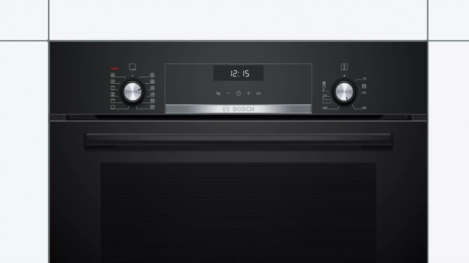 Bosch Serie 6 HIJ517YB0R Buhar Destekli Ankastre Fırın 60x60cm - Siyah