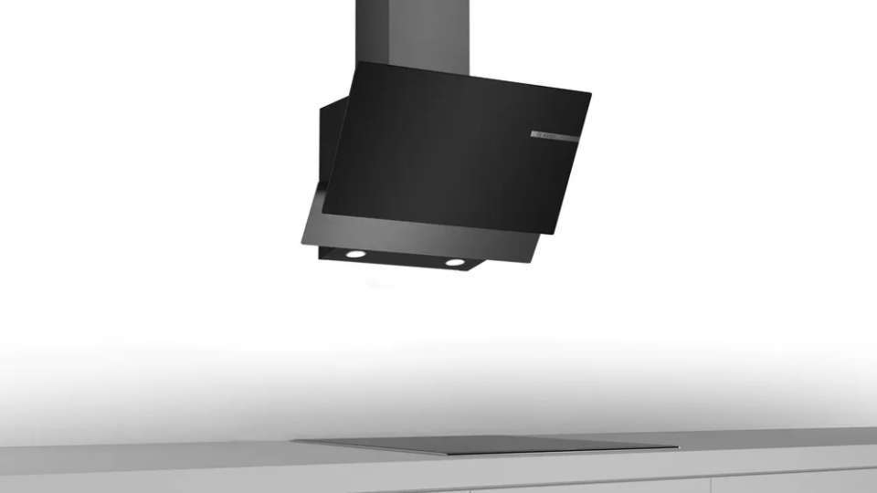 Bosch Serie 4 Duvar Tipi Davlumbaz 60 cm Siyah Cam, Black Inox - DWK65AD30R