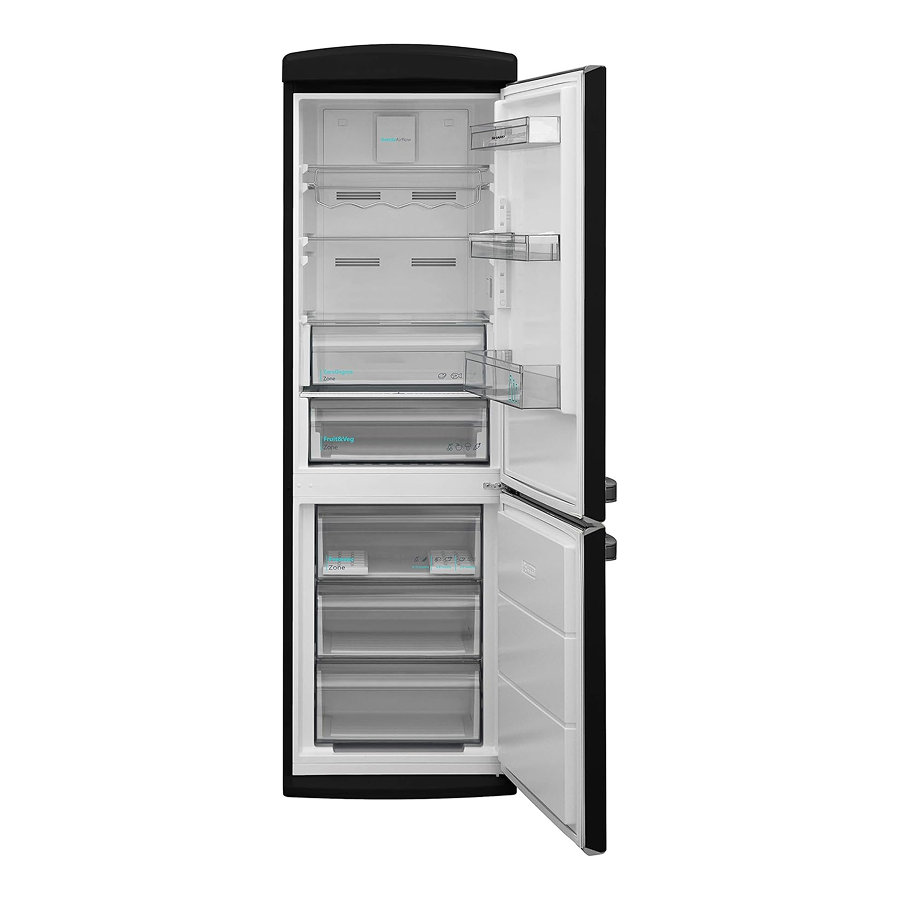 SHARP 331 Litre Retro Buzdolabı, Siyah - SJ-RA10RMXBD-EU