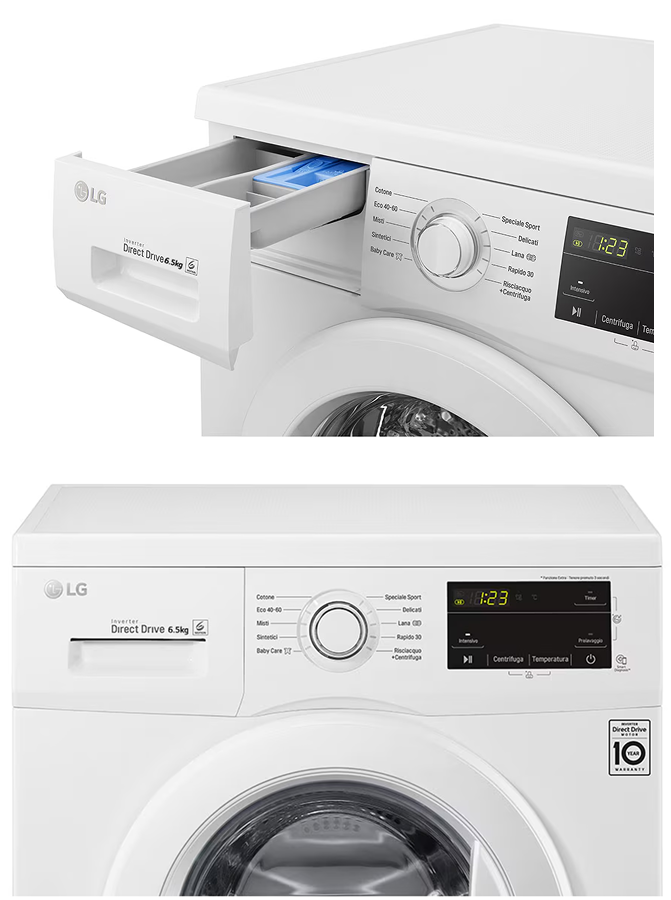LG F2J3WN3WE 6,5 kg Slim Çamaşır Makinesi