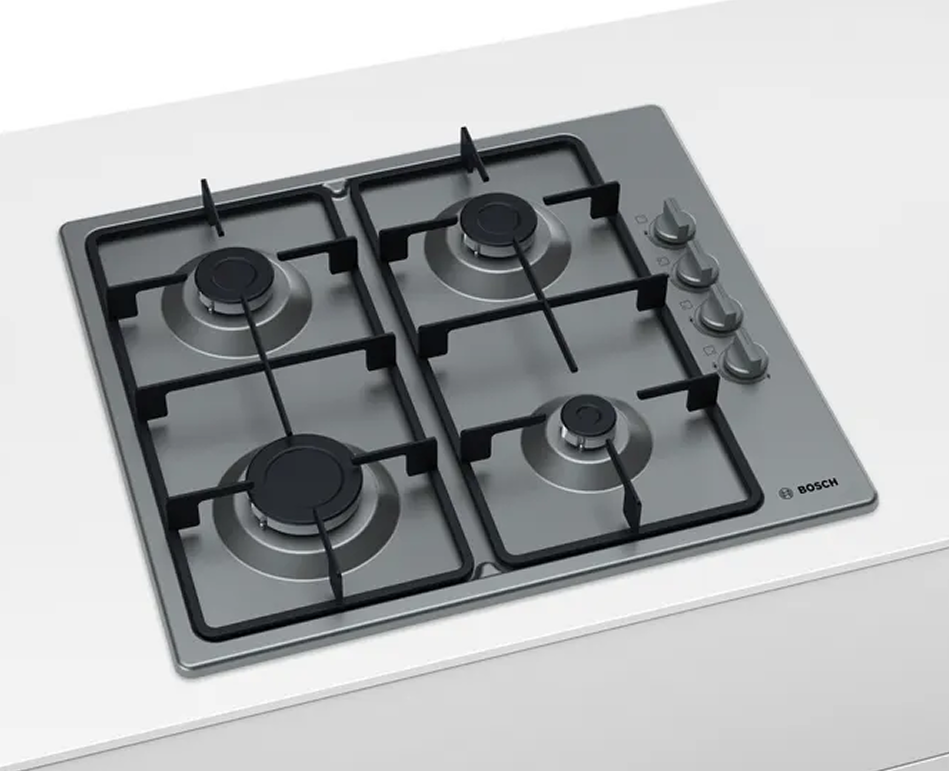 Bosch PBP6C5B62Q Gazlı Ocak – 4 Gözlü, Paslanmaz Çelik